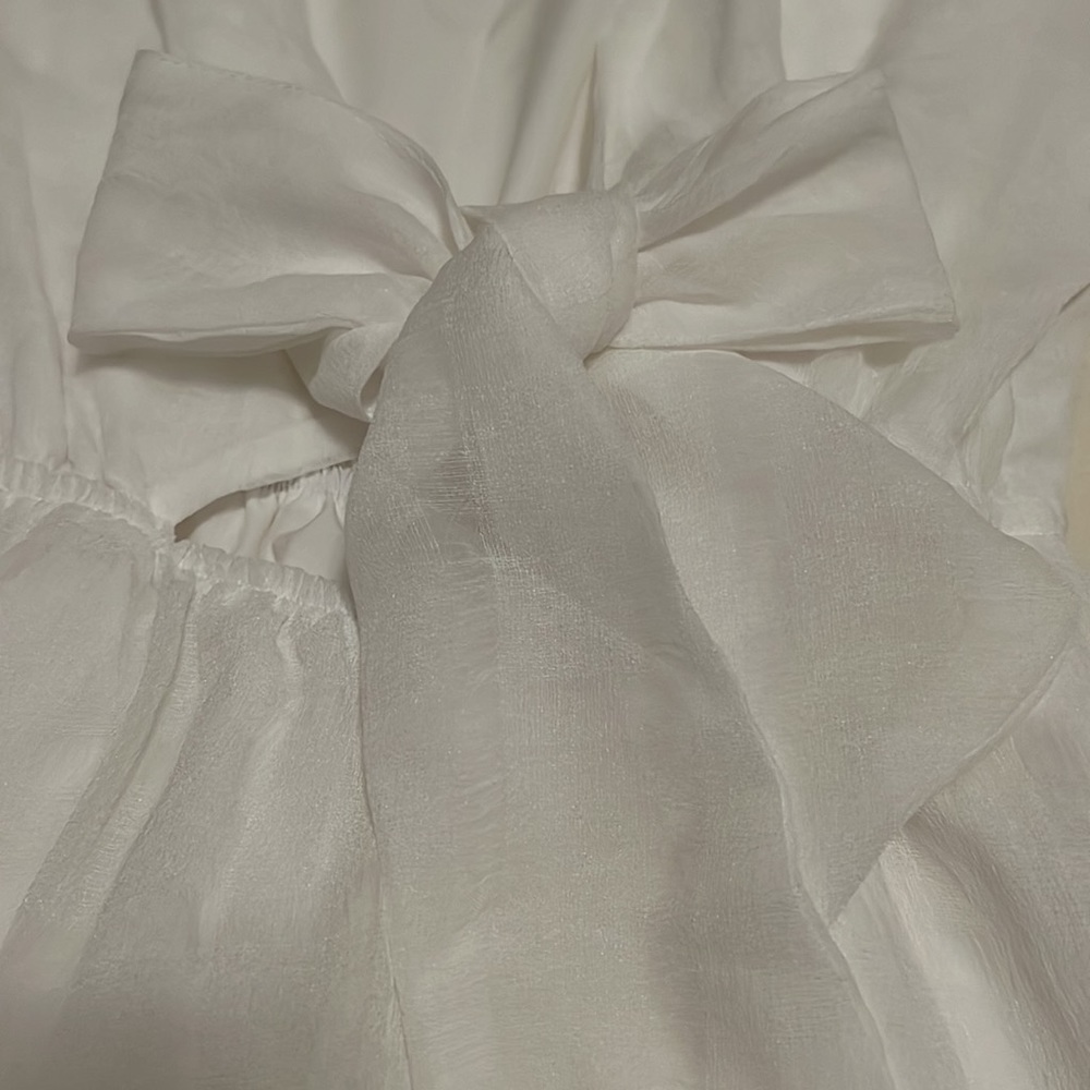 White Ruffle Romper - Picture 2 of 3
